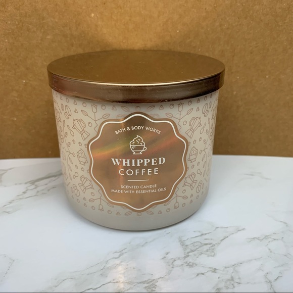 Whipped Coffee Bath & Body Works 3-Wick Candle Brand New Never Burned Before